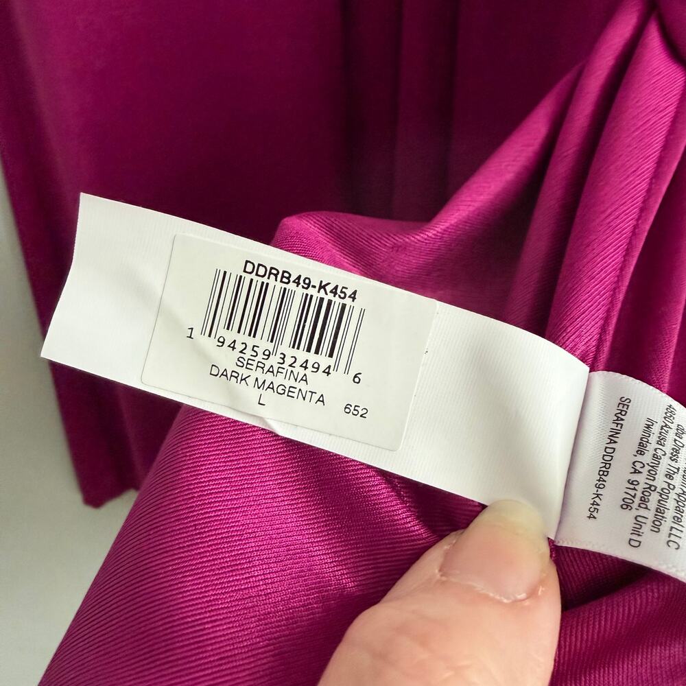 Dress the Population Serafina Midi Dress in Dark Magenta Size Large - Picture 8 of 15